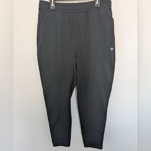 PrAna Ice Flow Hybrid Pant Black Mens Slim Elastic Waist Wicking Hybrid UPF 50